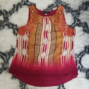 Rose & Olive Sleeveless Blouse